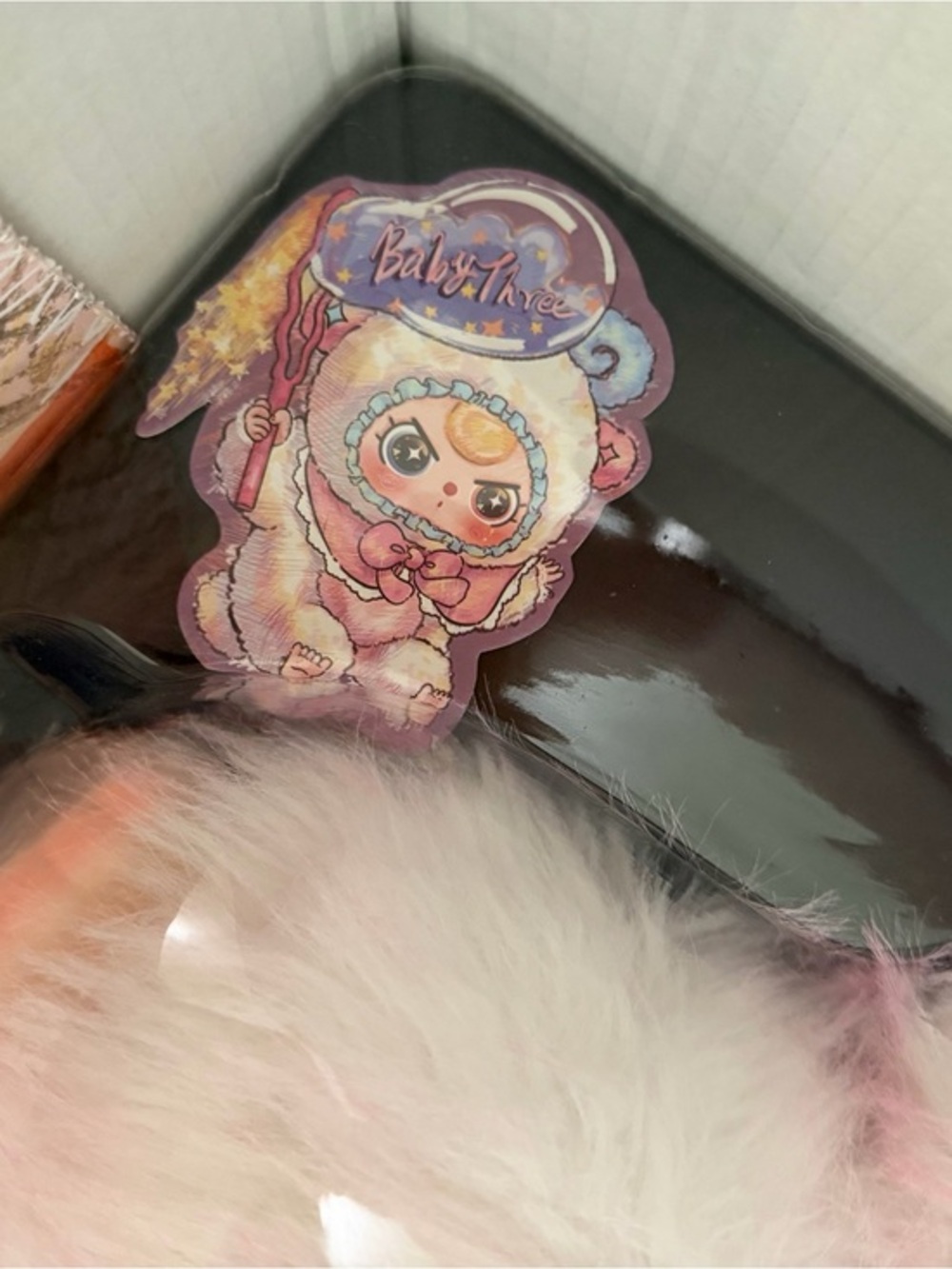 Baby Three AI 800 % Confirmed Pink Fluffy Ram With Green Liquid Glitter Eyes - Picture 4 of 6